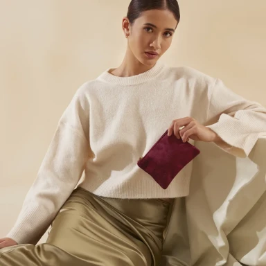 Aksamitna Eko Saszetka Etui z Recyklingu z Podszewka i Certyfikatem GRS BG715 12