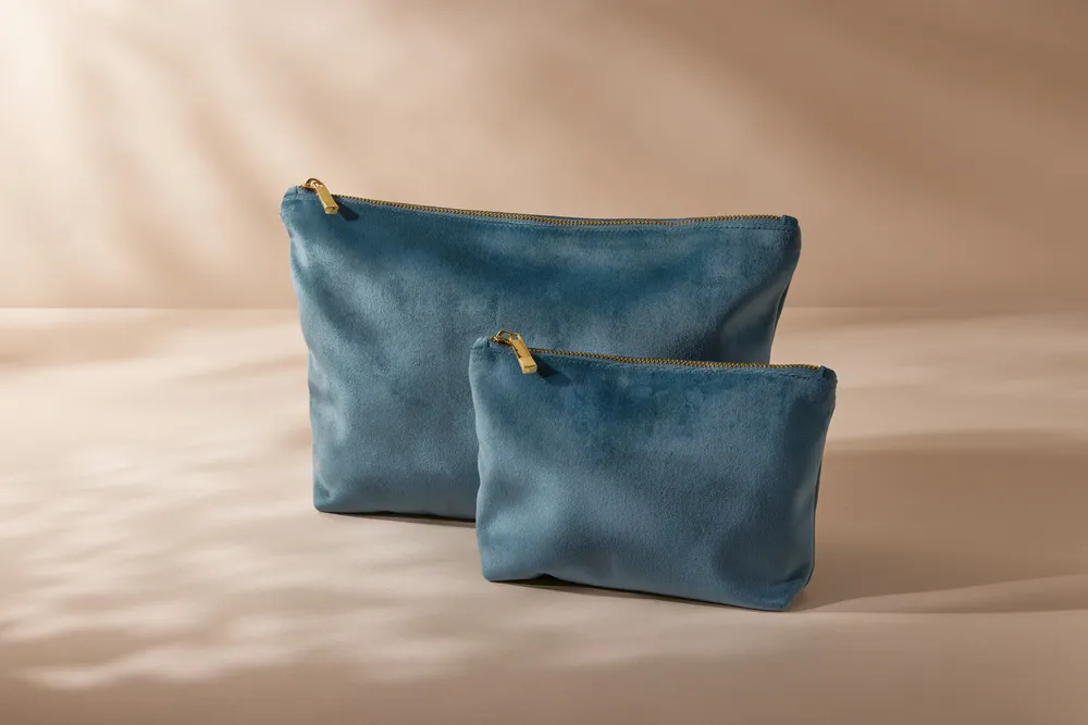 Aksamitna Eko Torebka Kosmetyczka z Recyklingu z Podszewka i Certyfikatem GRS BG714 7