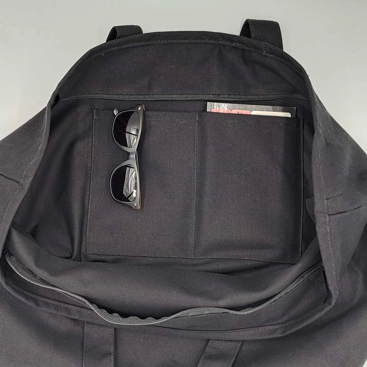 Duza Plocienna Torba Na Zakupy lub Plaze Zapinana Na Zamek W606 Black 2